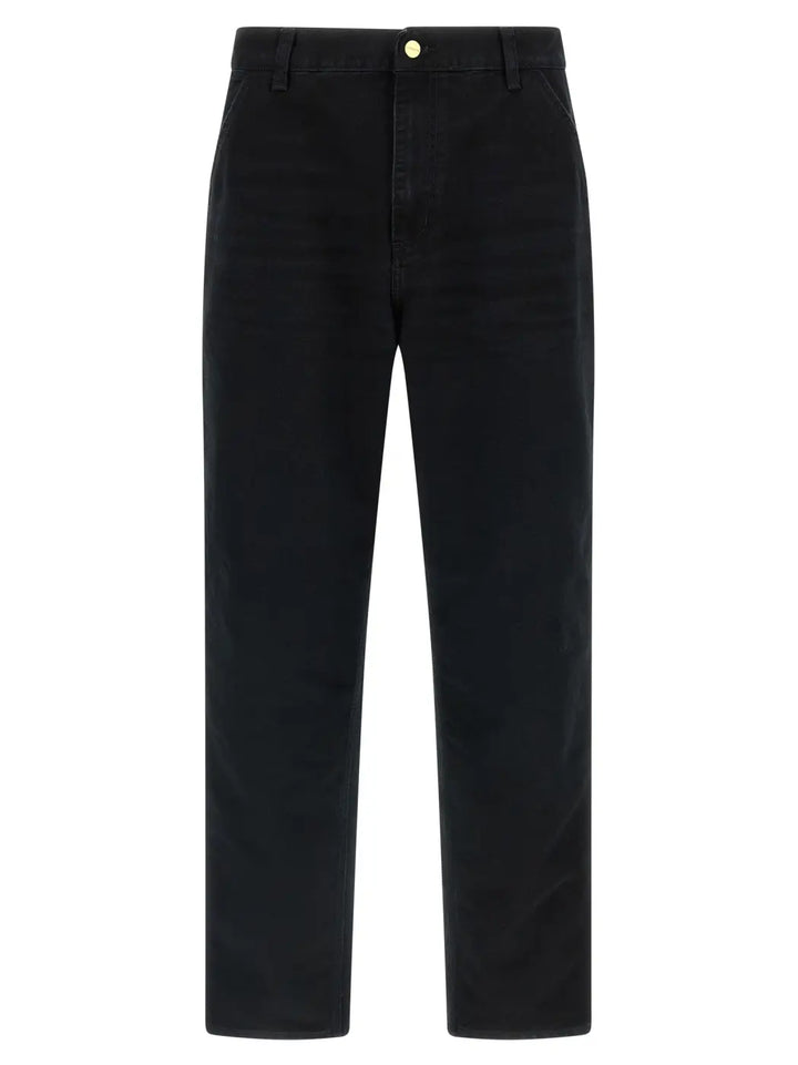 Carhartt Wip Black Organic Cotton Straight-leg Jeans