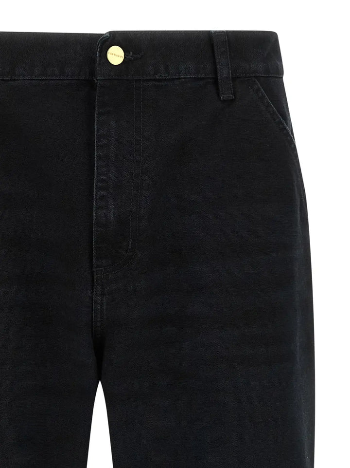 Carhartt Wip Black Organic Cotton Straight-leg Jeans
