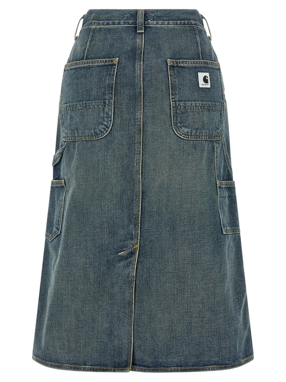 Carhartt Wip Blue Cotton Midi Skirt