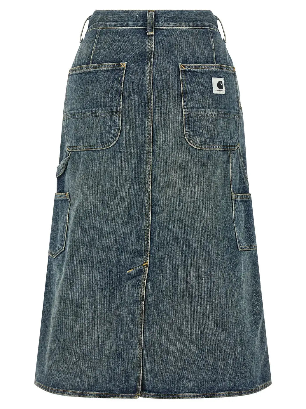 Carhartt Wip Blue Cotton Midi Skirt