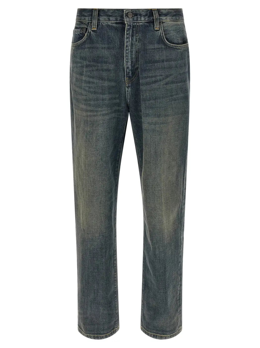Carhartt Wip Gray Cotton Straight-leg Jeans