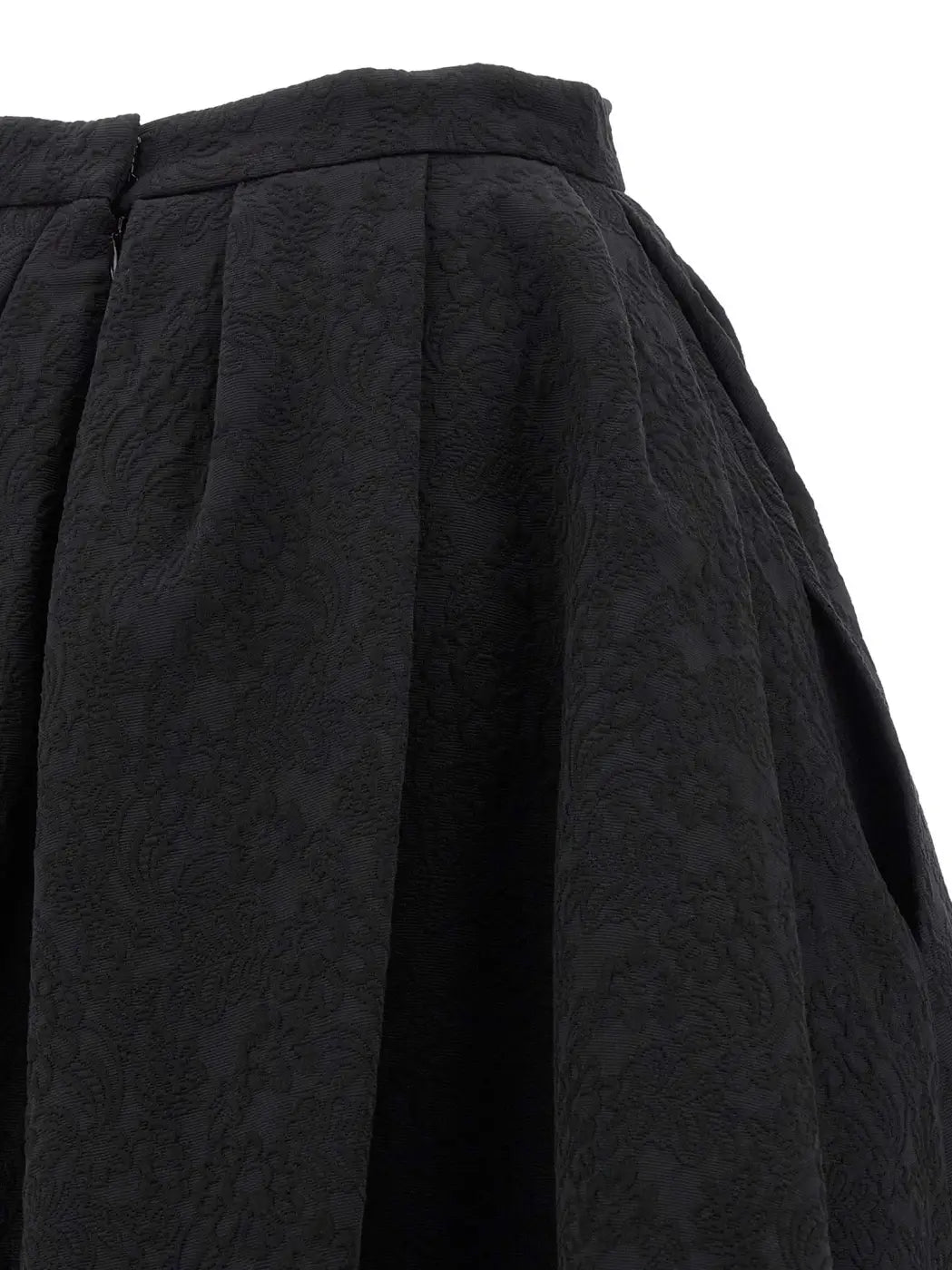 Carolina Herrera Black Cotton Midi Skirt