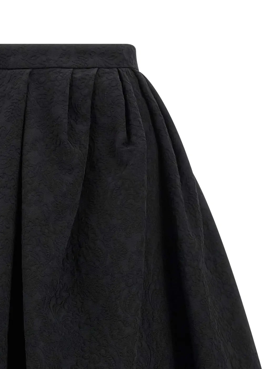 Carolina Herrera Black Cotton Midi Skirt