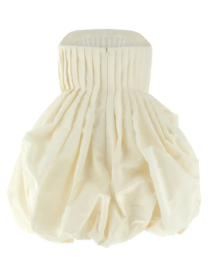 Carolina Herrera White Silk Short Dress