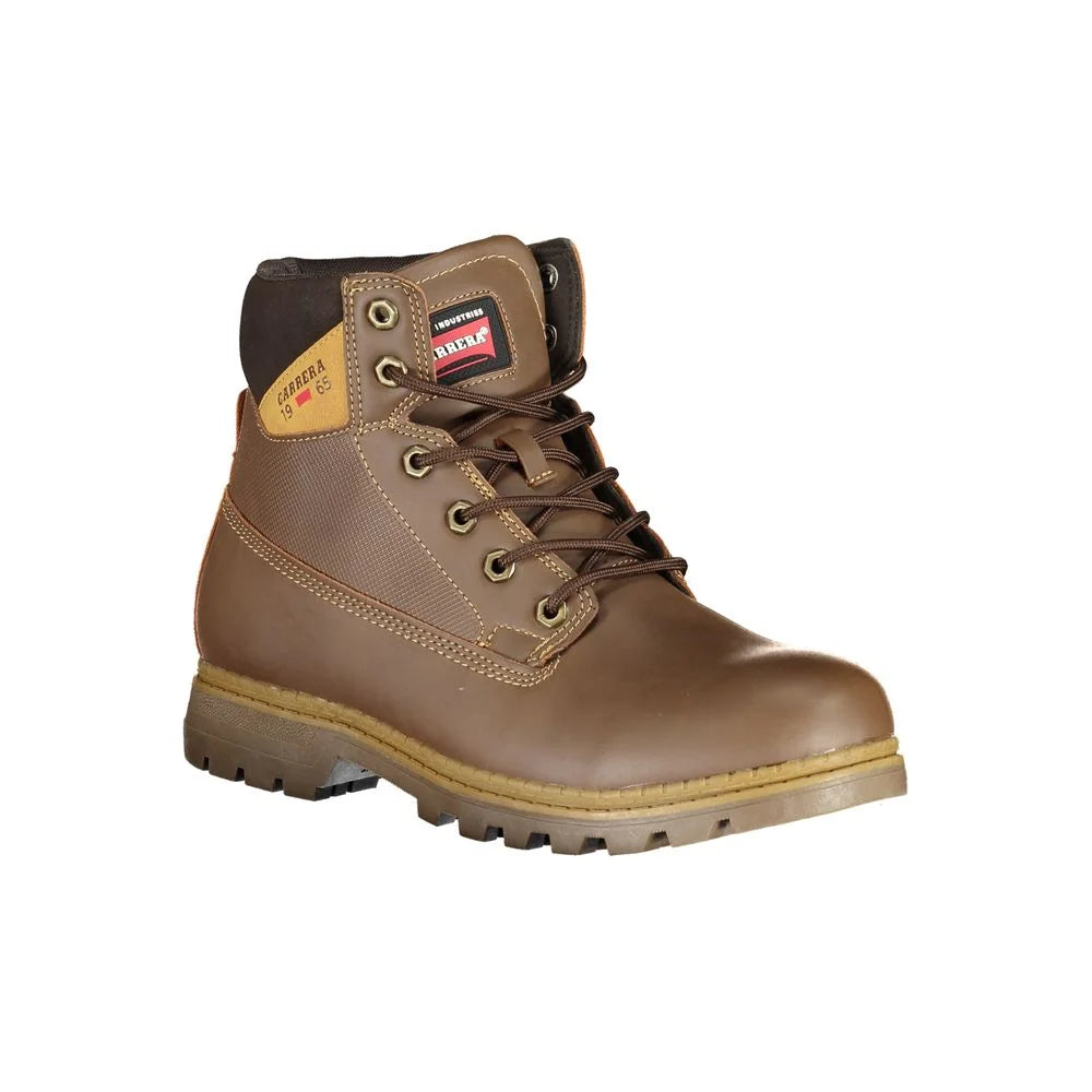 Carrera Brown Polyester Ankle Boots