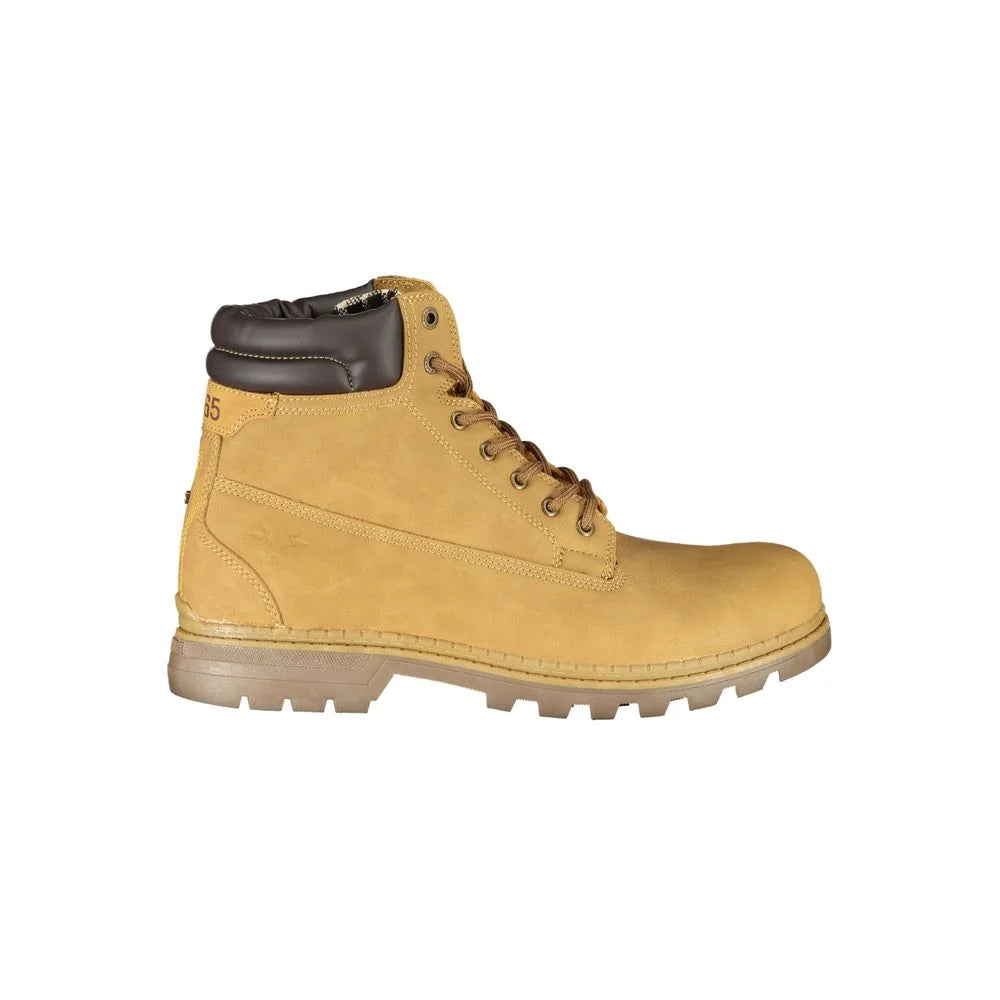 Carrera Yellow Polyester Ankle Boots