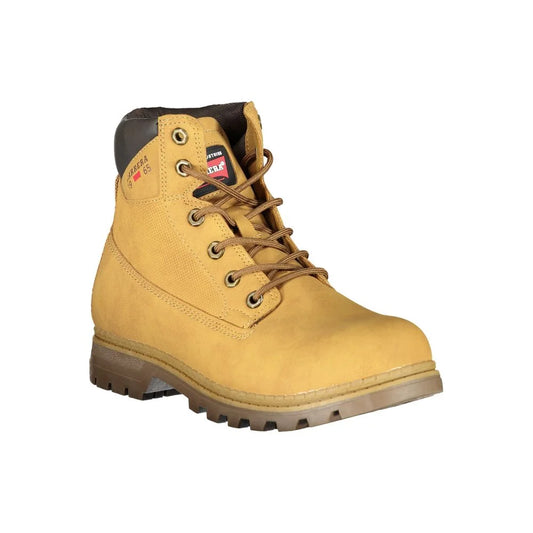 Carrera Yellow Polyester Ankle Boots