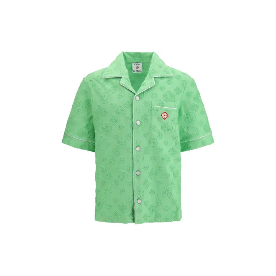 Casablanca Bicolor Cotton Shortsleeve Shirt