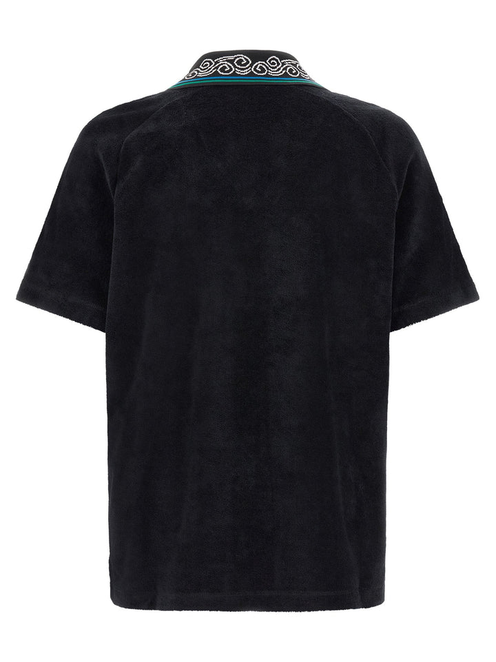 Casablanca Black Cotton Polo Shirt