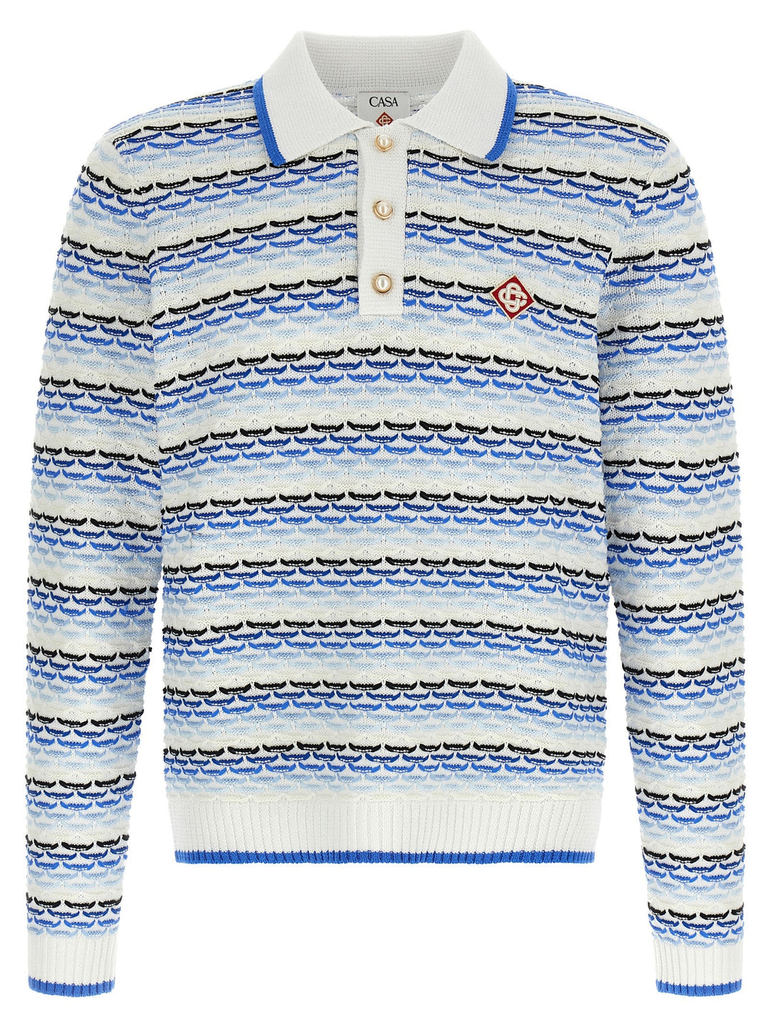 Casablanca Blue Cotton Polo Shirt