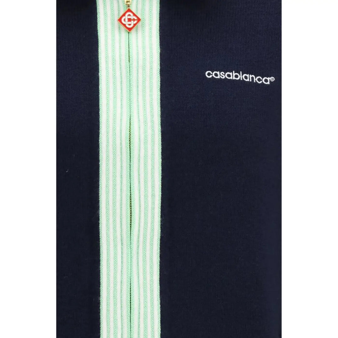 Casablanca Blue Wool Oves Aries Full-length Jacket