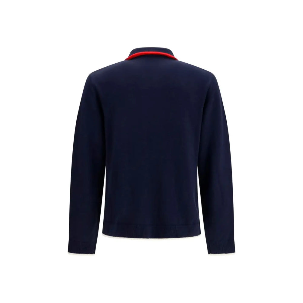 Casablanca Blue Wool Oves Aries Full-length Jacket