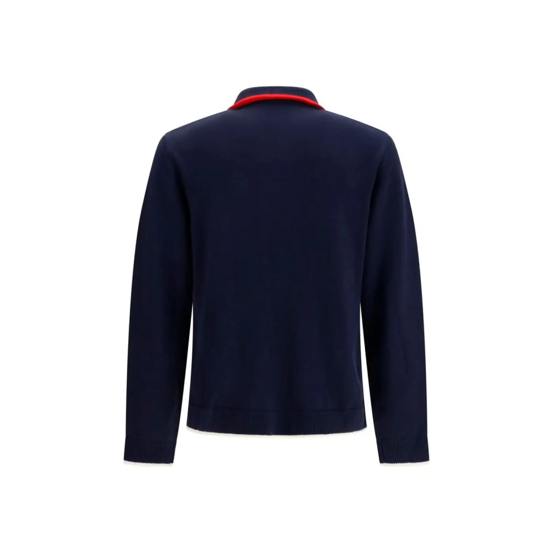 Casablanca Blue Wool Oves Aries Full-length Jacket