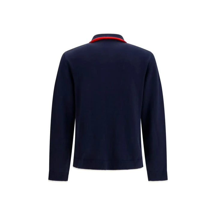 Casablanca Blue Wool Oves Aries Full-length Jacket