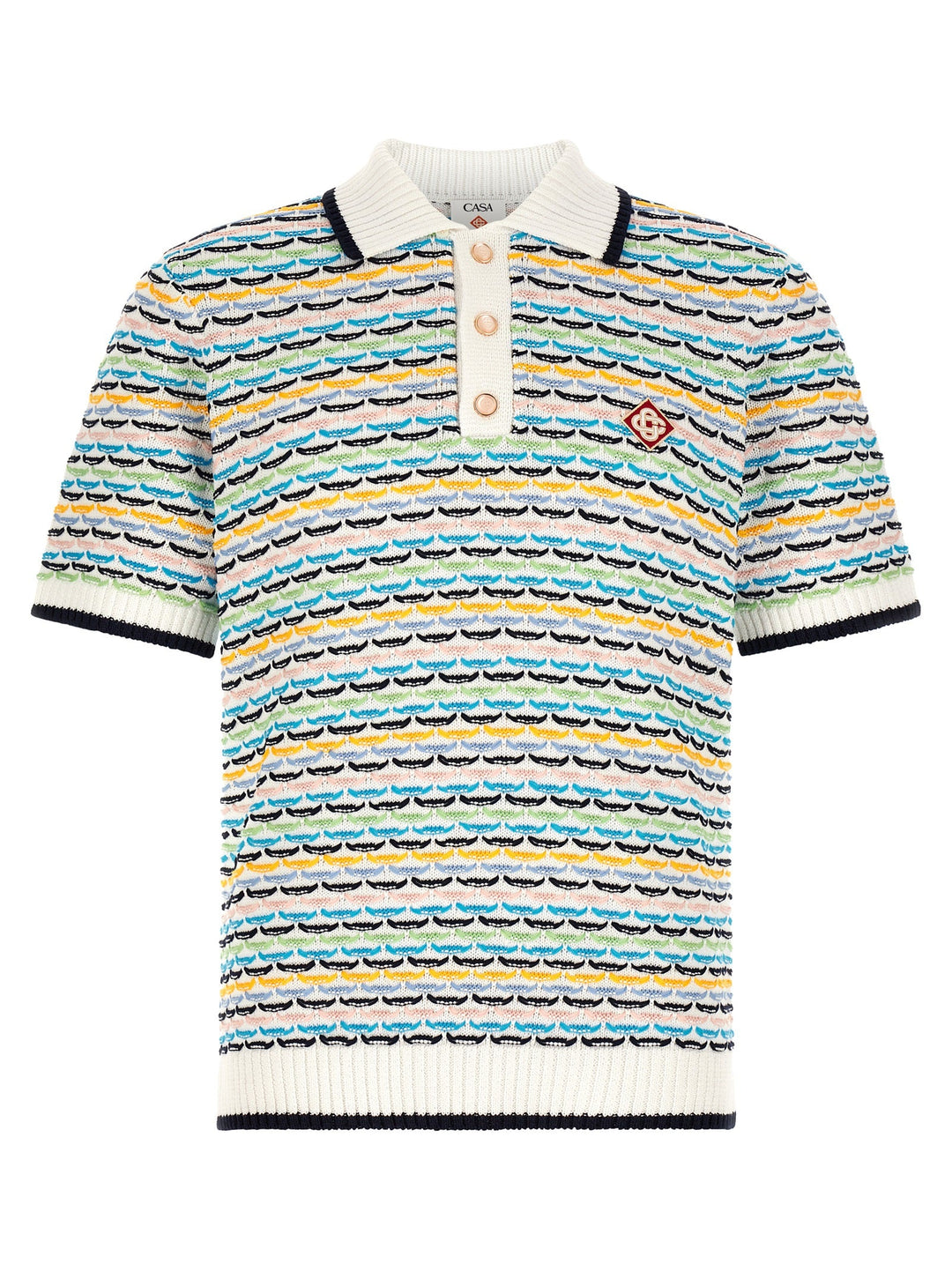 Casablanca Multicolor Cotton Polo Shirt