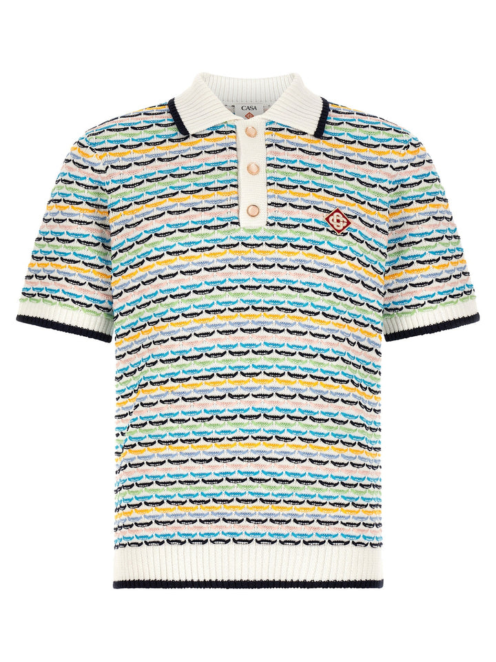 Casablanca Multicolor Cotton Polo Shirt