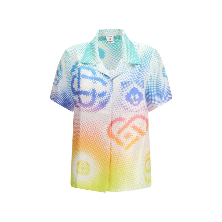 Casablanca Shirts - Multicolor Silk Shortsleeve Shirt