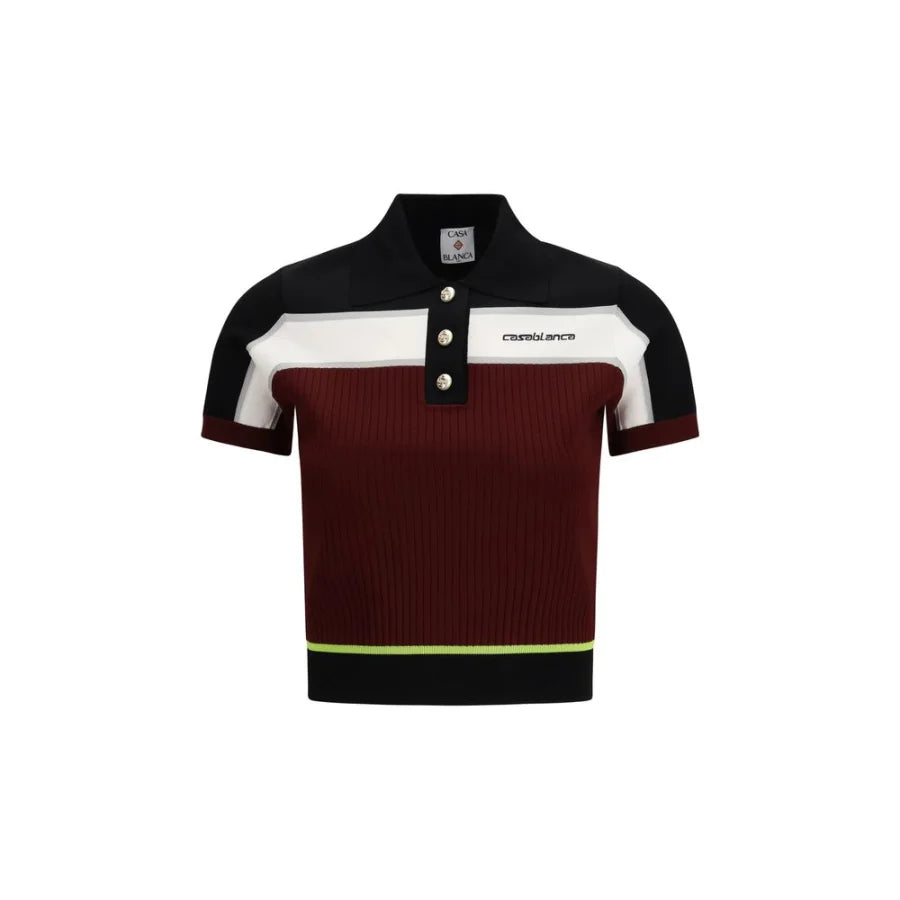 Casablanca Multicolor Viscose Polo Shirt