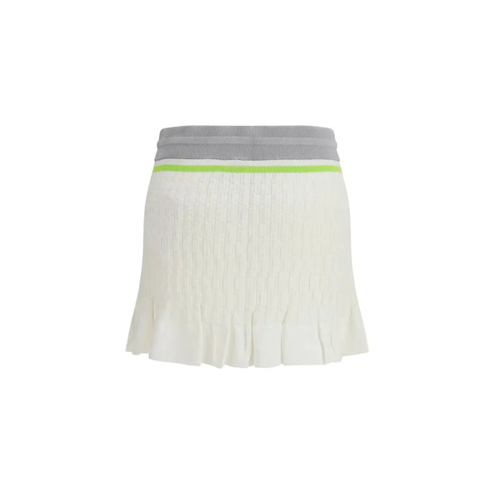 Casablanca White Cotton Mini Skirt