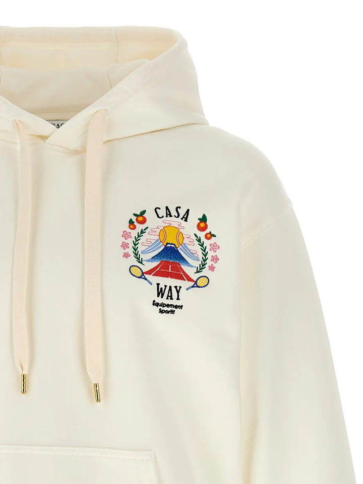 Casablanca White Cotton Sweatshirt