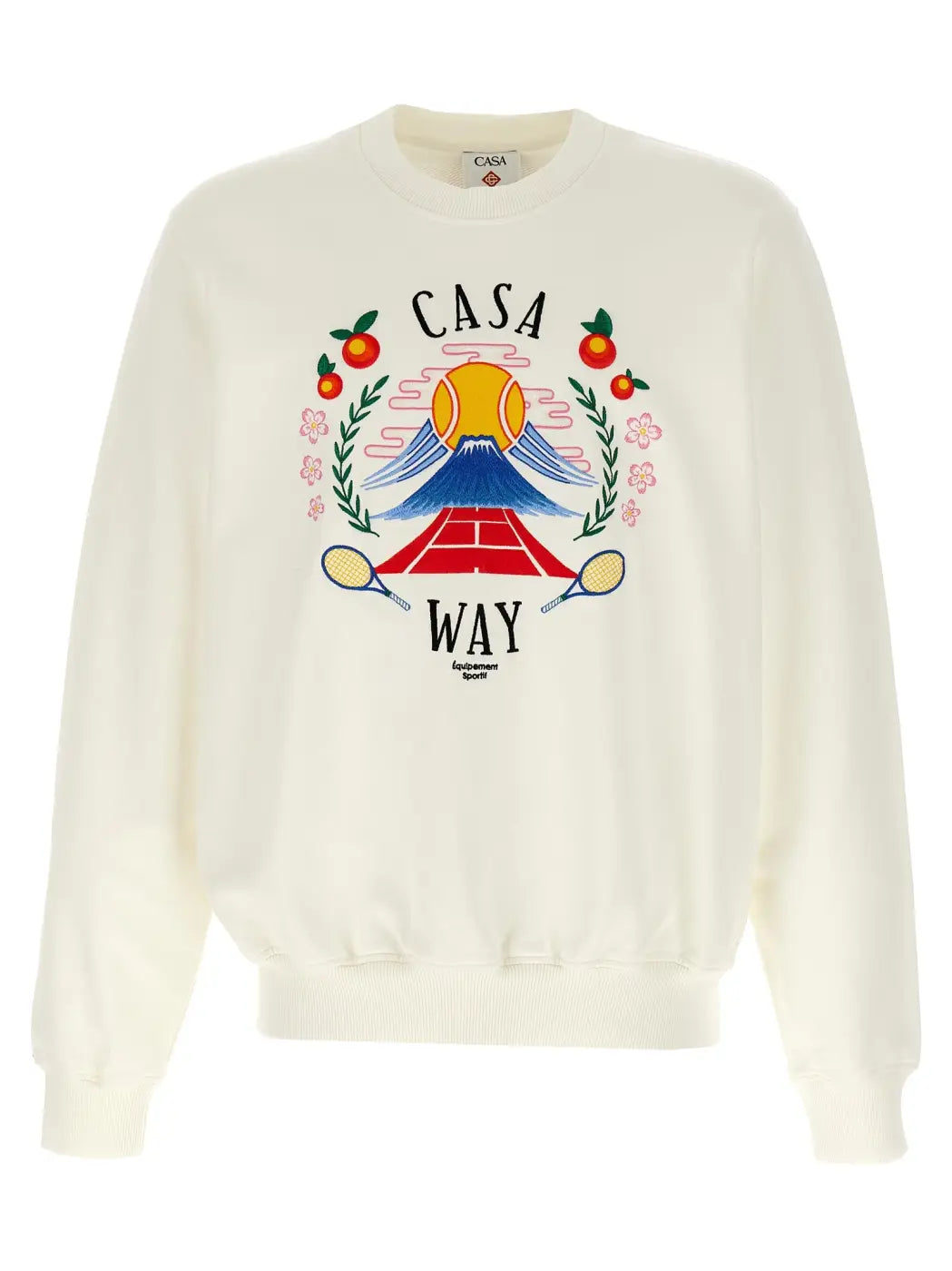 Casablanca White Cotton Sweatshirt