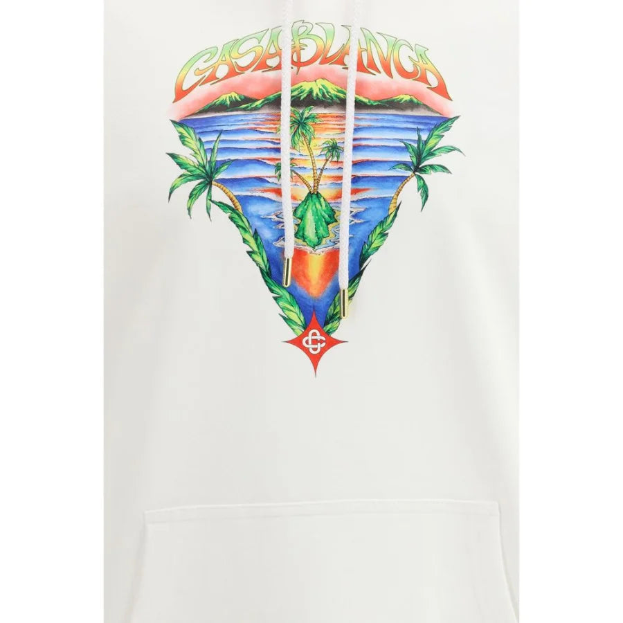 Casablanca White Cotton Sweatshirt
