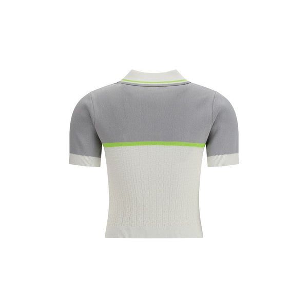 Casablanca - White Viscose Polo Shirt