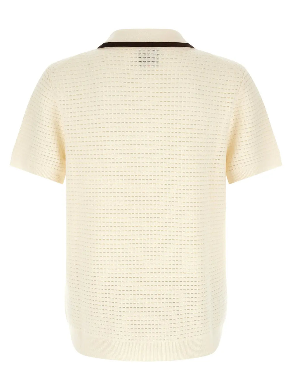 Casablanca White Wool Polo Shirt