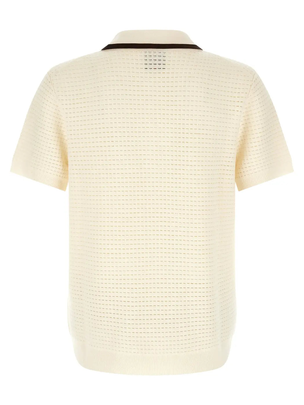 Casablanca White Wool Polo Shirt