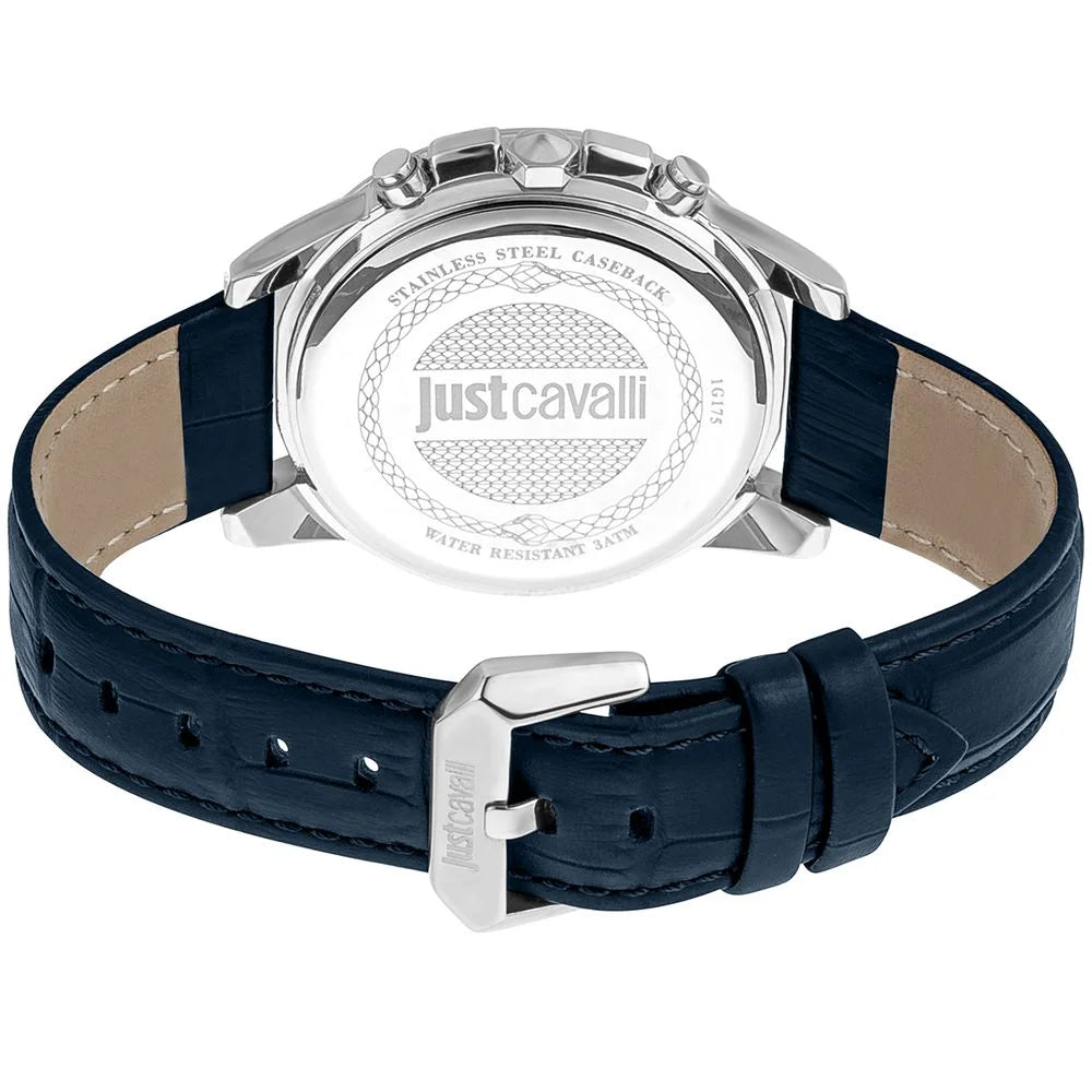 Just Cavalli Black Leather Bracelet Watch