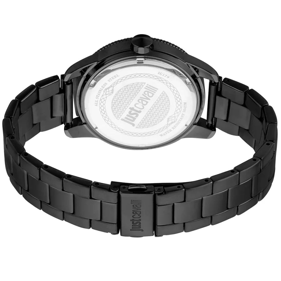 Just Cavalli Black Stainless Steel Dress Watch