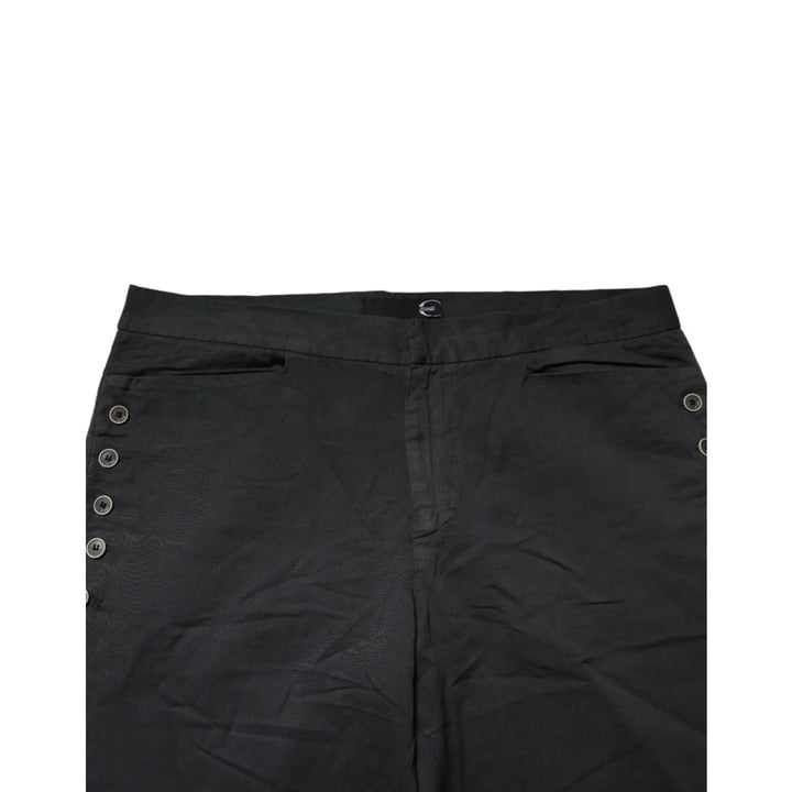 Just Cavalli Black Straight Fit Mid Waist Denim Trouser Jeans