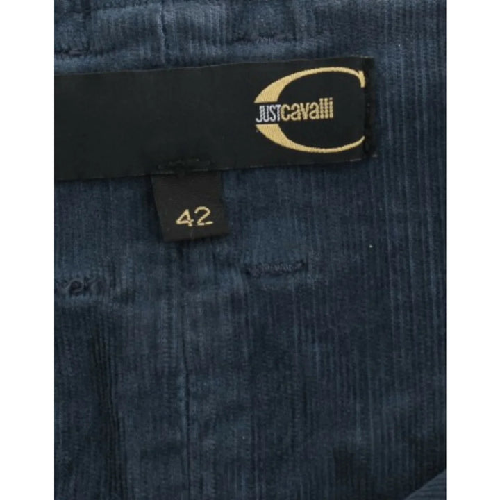 Cavalli Blue corduroy pencil skirt