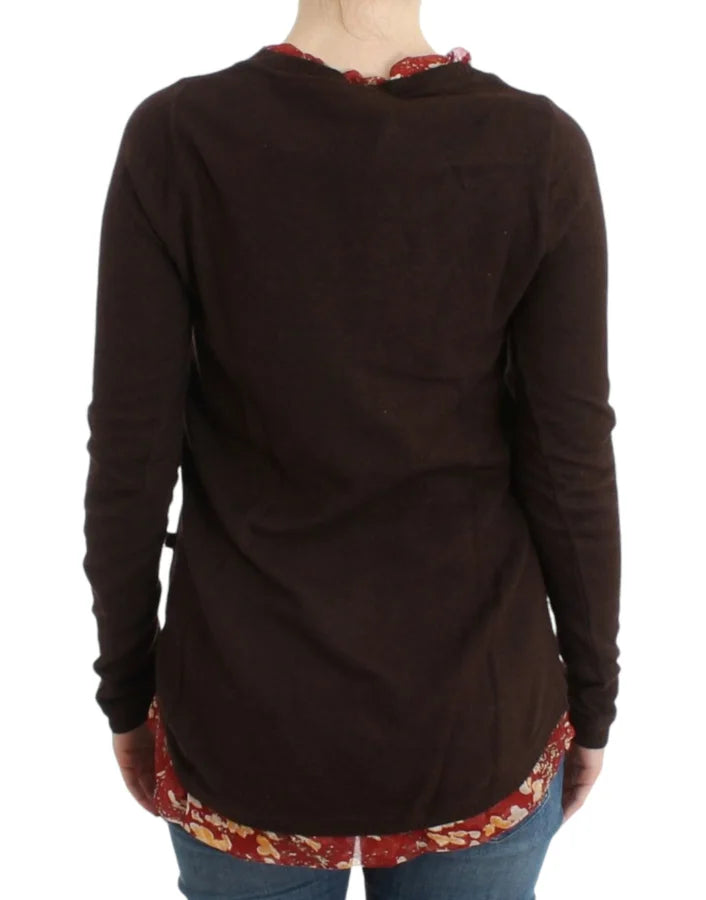 Cavalli Brown crewneck sweater