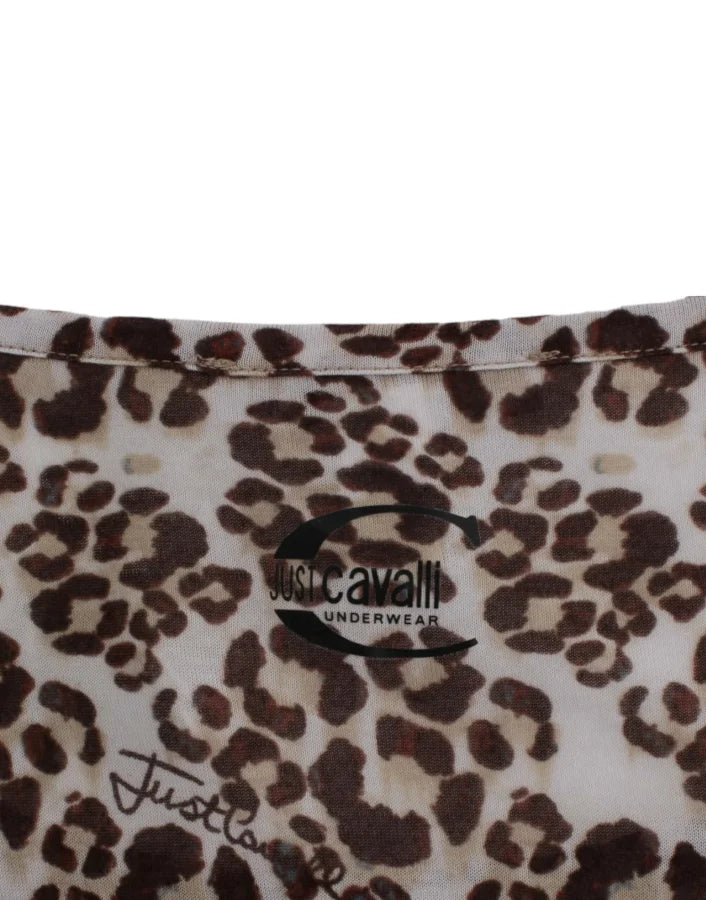 Cavalli Brown longsleeved lace top