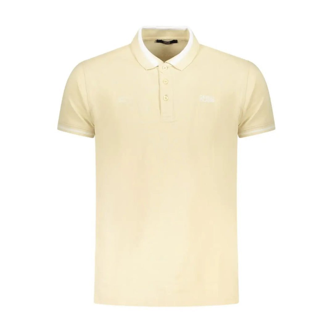 Cavalli Class Beige Cotton Men Polo Shirt