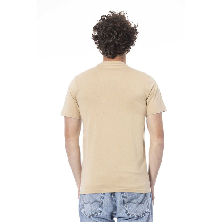 Cavalli Class Beige Cotton Men T-shirt