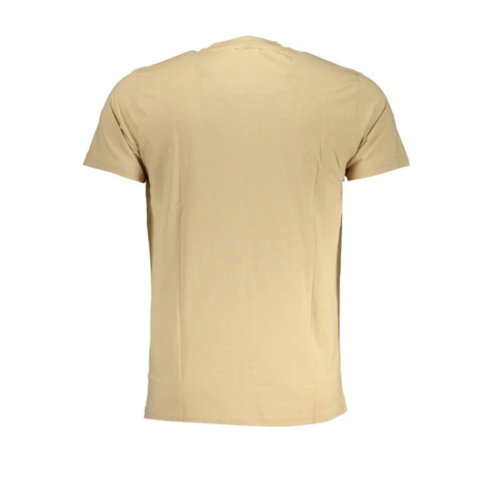 Cavalli Class Beige Cotton Men T-Shirt