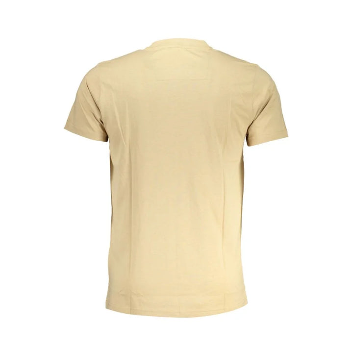 Cavalli Class Beige Cotton Men T-Shirt