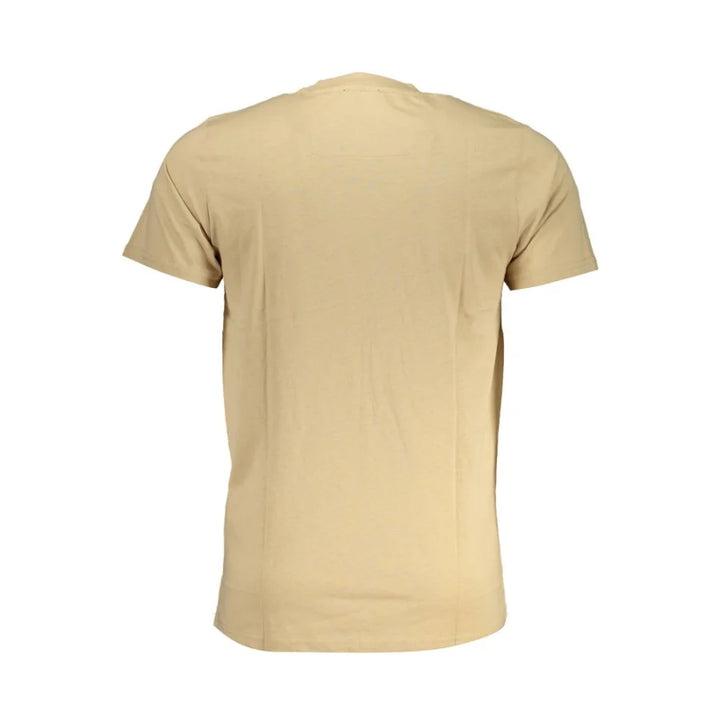 Cavalli Class Beige Cotton Men’s T-Shirt