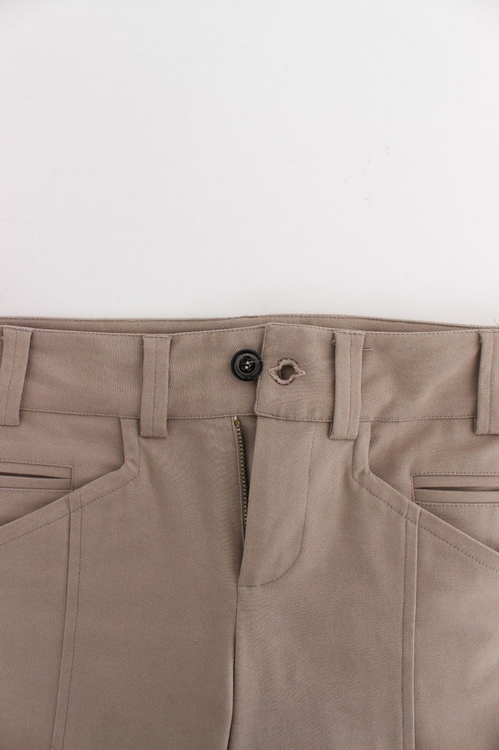 Cavalli Class Beige Dress Skinny Slim Straight Chinos Pants
