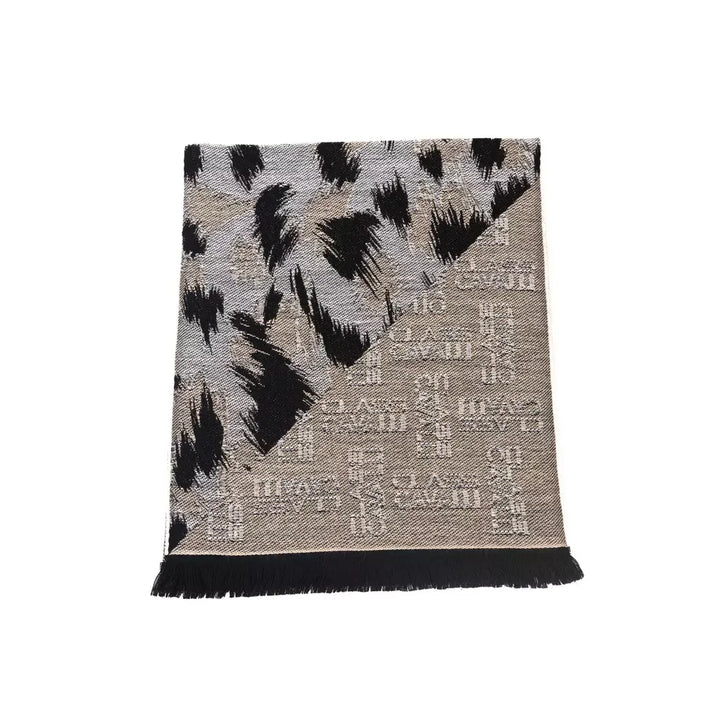Cavalli Class Beige Wool Men Scarf