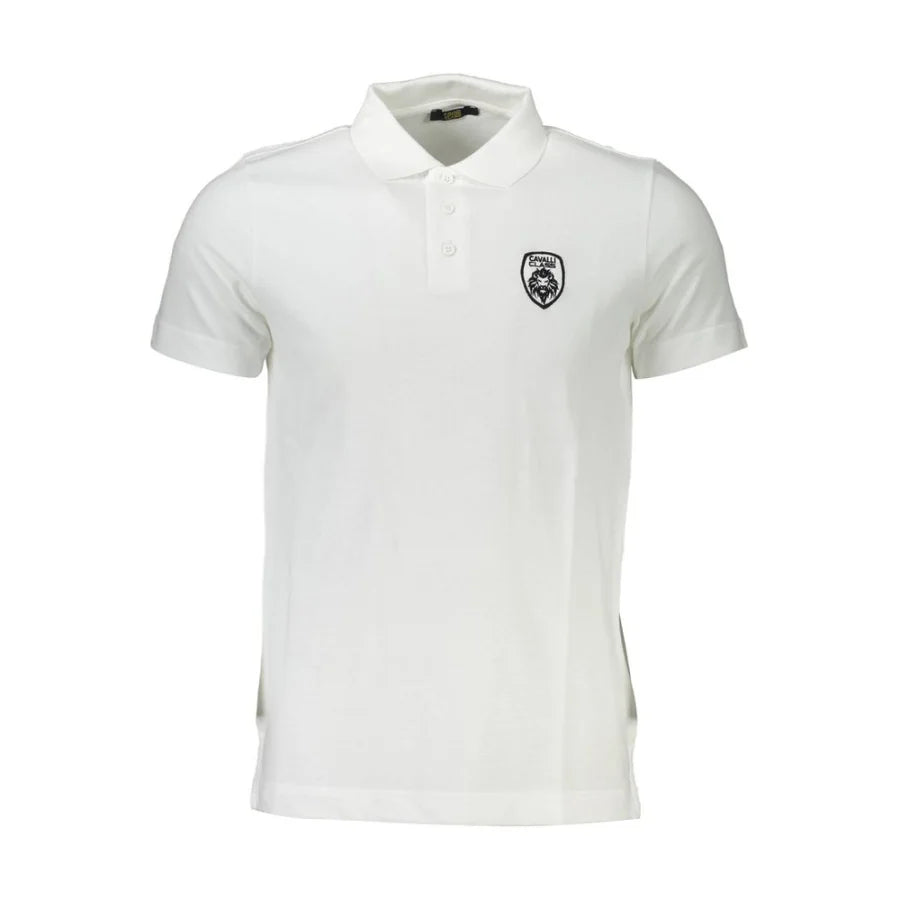 Cavalli Class Bianco Cotton Men Polo