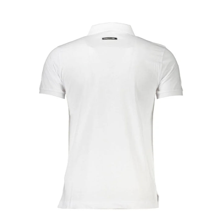 Cavalli Class Bianco Cotton Men Polo Shirt