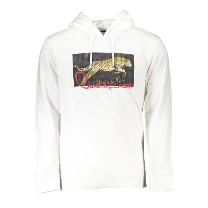 Cavalli Class Bianco Cotton Men Sweatshirt