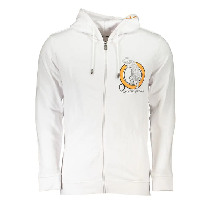 Cavalli Class Bianco Cotton Men Sweatshirt