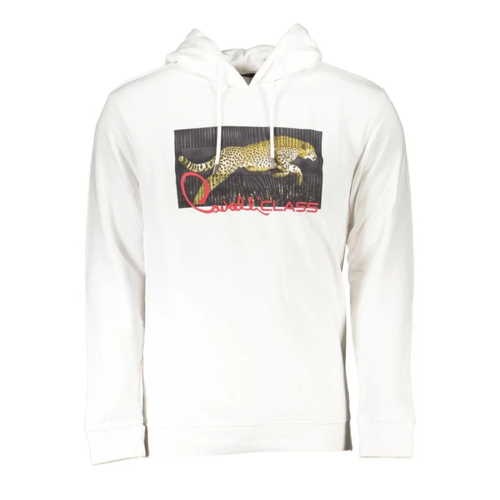 Cavalli Class Bianco Cotton Men Sweatshirt