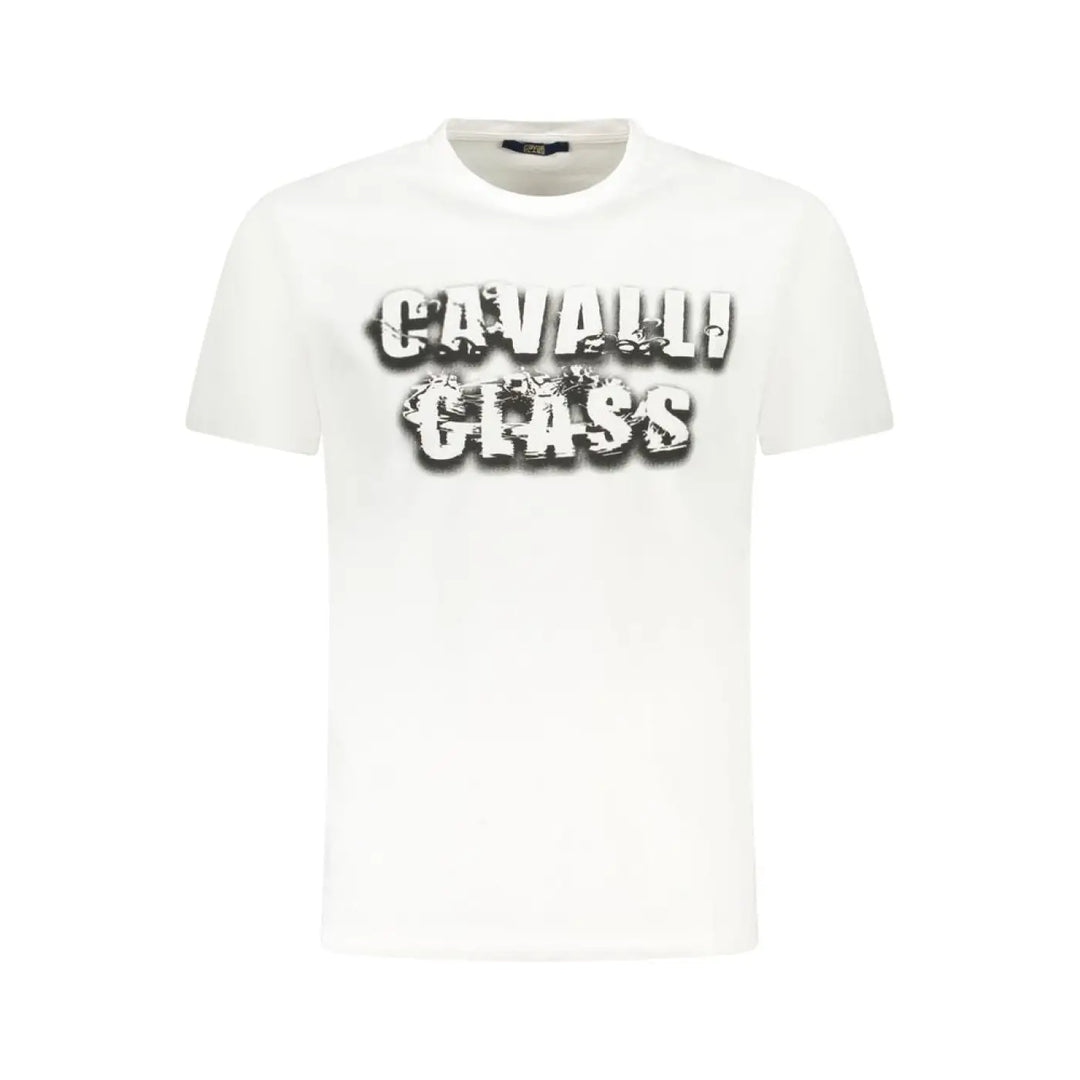 Cavalli Class Bianco Cotton Men T-shirt
