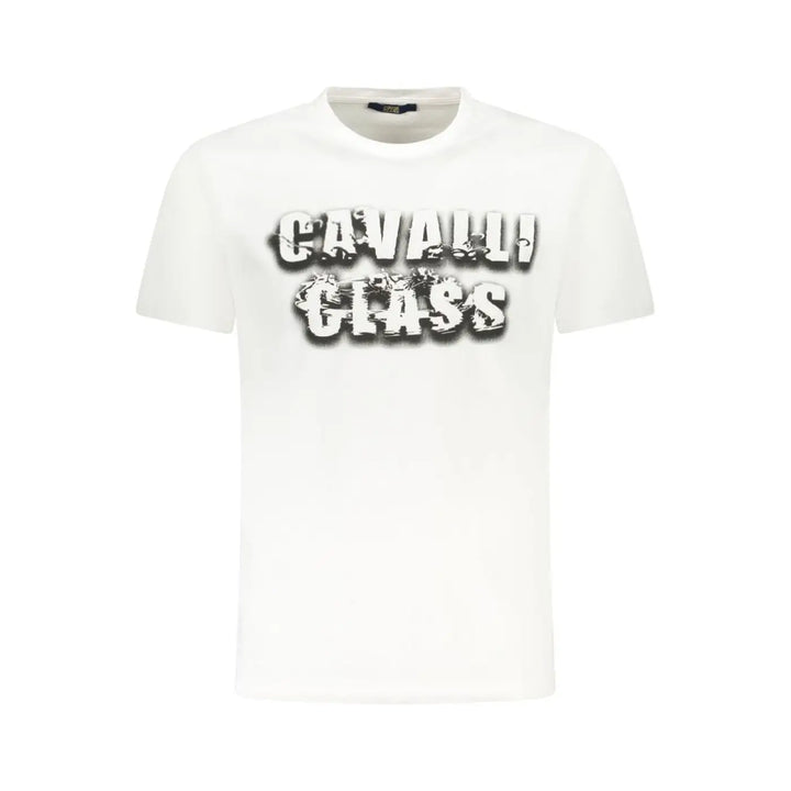 Cavalli Class Bianco Cotton Men T-shirt