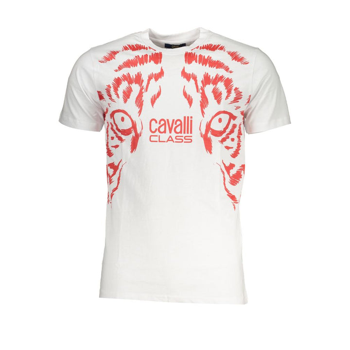 Cavalli Class Bianco Cotton Men T-shirt
